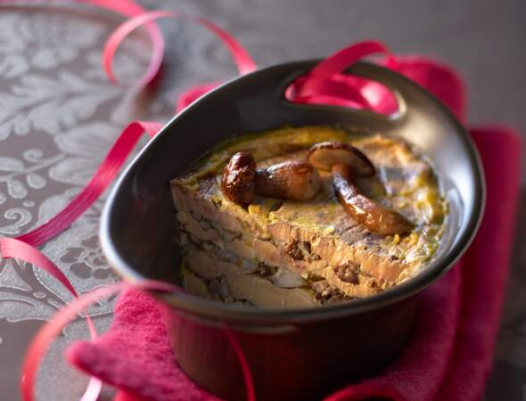 Terrine de foie gras aux cèpes