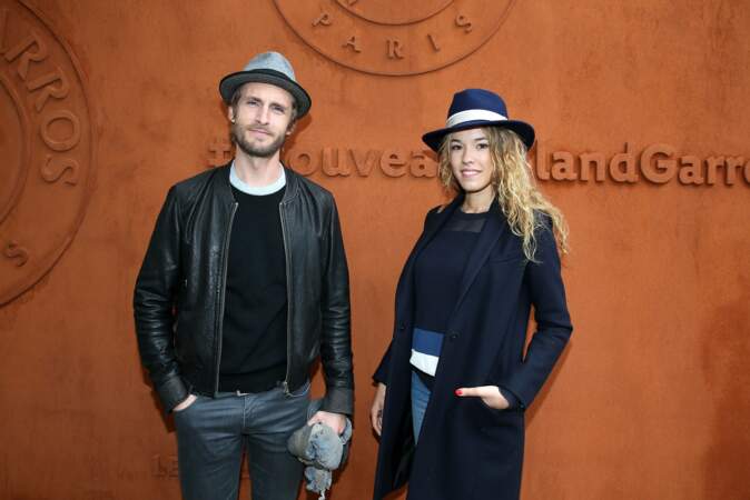 Philippe Lacheau et sa compagne Elodie Fontan au village de Roland Garros le 22 mai 2016.