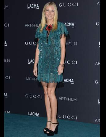 La robe verte turquoise de Gwyneth Paltrow 