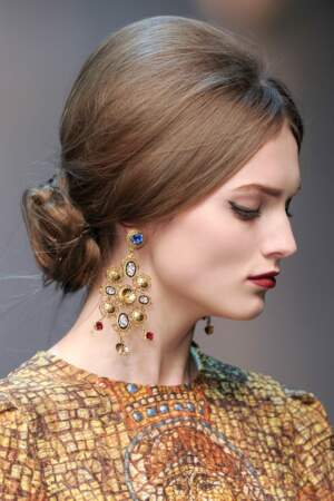 Le chignon chic chez Dolce & Gabbana