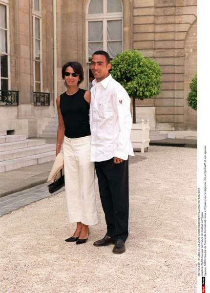 Youri Djorkaeff et sa femme Sophie : 2000