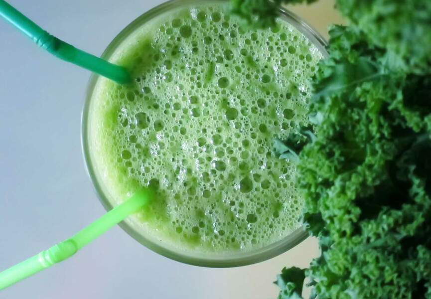 Smoothie kale agrumes et gingembre