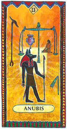 Lame 13 du tarot égyptien : Anubis