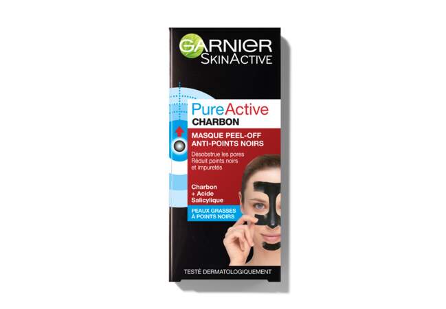 Le masque peel-off charbon Pureactive Garnier