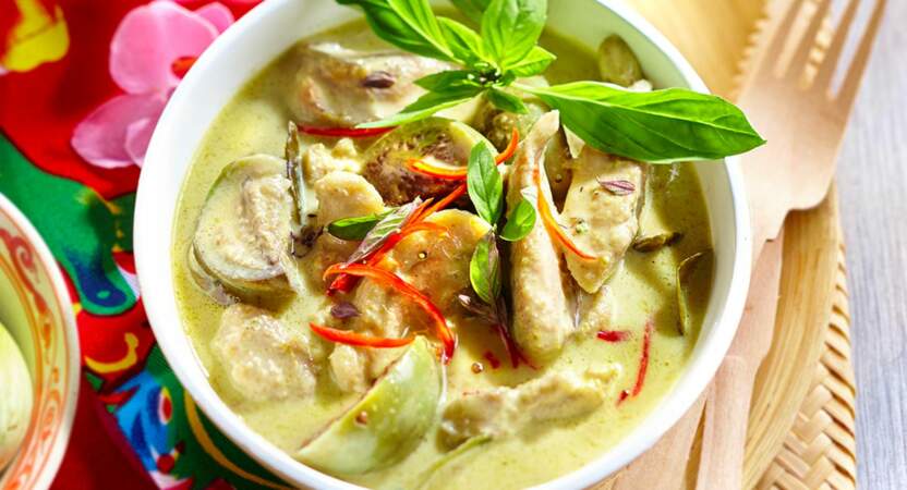 Poulet thaï au curry vert