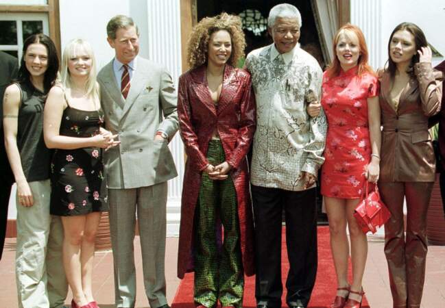Nelson Mandela et les Spice girls en 1997