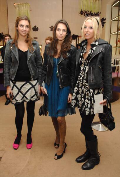 Rose Hanbury, her sister Marina Hanbury and Sophia Hesketh at the Asprey party in London on December 7, 2006.