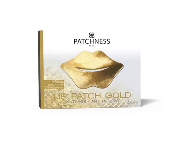 Lip Patch Gold - Anti-Âge / Anti-Ridules, Patchness, 5 patchs, prix indicatif : 19,90 €