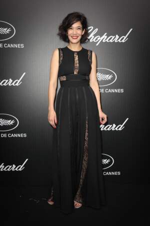 Cannes : Mélanie Doutey, 40 ans, en robe de gala le soir