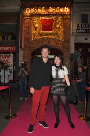 Eric Antoine et sa femme Calista Sinclair au musée Grévin à Paris le 10 octobre 2018