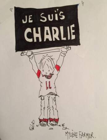 Mylène Farmer a choisi le dessin pour rendre hommage à Charlie Hebdo