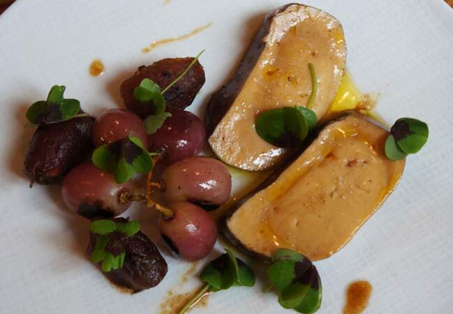Entrée de Paul-Arthur Berland : Foie gras poché au vin chaud de Noël 
