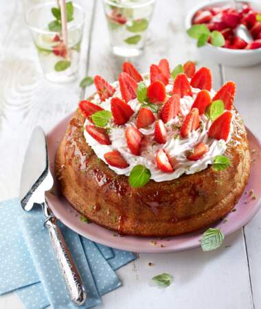 Savarin fraise mojito