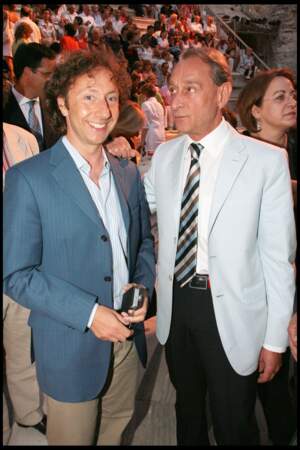 Stéphane Bern avec Bertrand Delanoé lors du concert d'adieu de Nana Mouskouri à Athènes en 2008