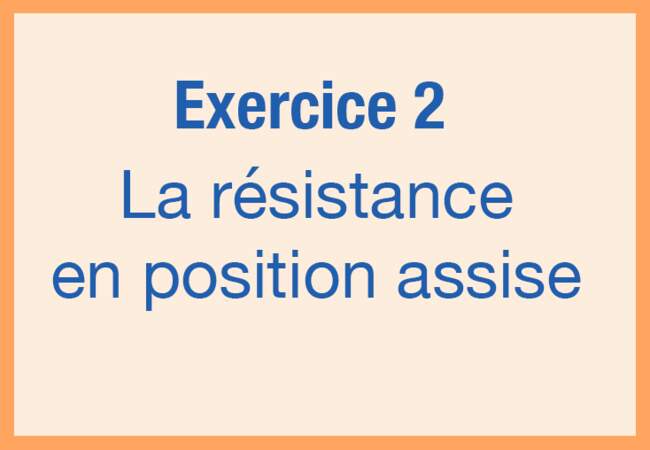 Exercice 2 : La résistance en position assise