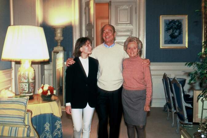 Jacques Chirac entouré de son épouse Bernadette et de sa fille Claude Chirac...