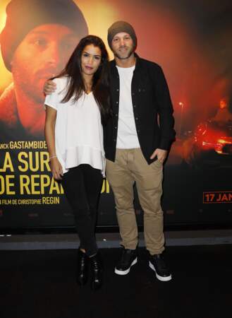 Sabrina Ouazani et Franck Gastambide à l'avant-première du film "La surface de réparation" le 15 janvier 2018.