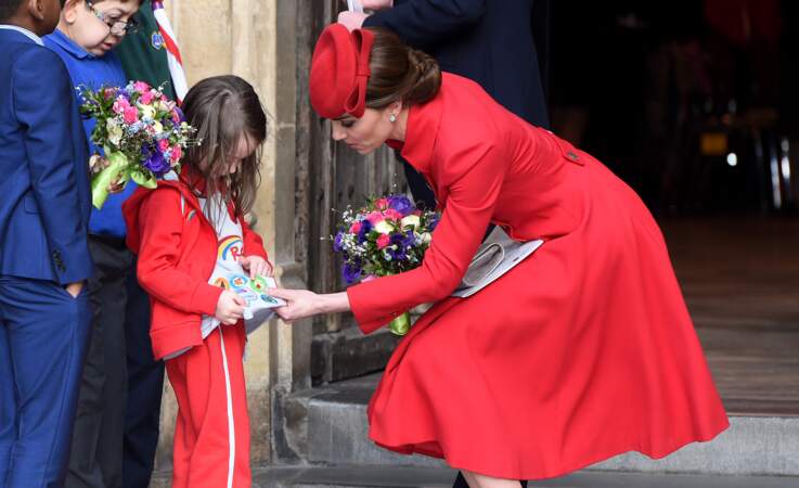 Kate Middleton habillée en Catherine Walker