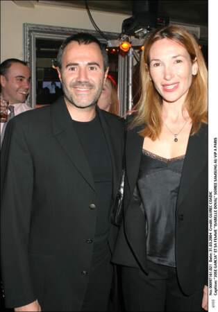 José Garcia et sa femme Isabelle Doval à la soirée Samsung à Paris le 31 mars 2004.
