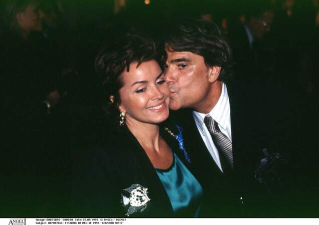 Bernard Tapie et sa femme Dominique au festival de Venise le 5 septembre 1996.