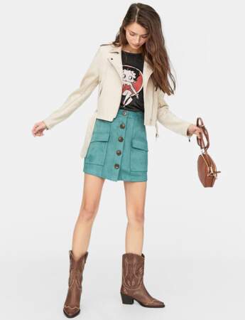 Mini-jupe tendance : cowgirl