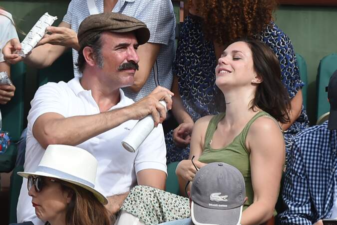 Jean Dujardin et Nathalie Péchalat ont eu chaud à Roland-Garros