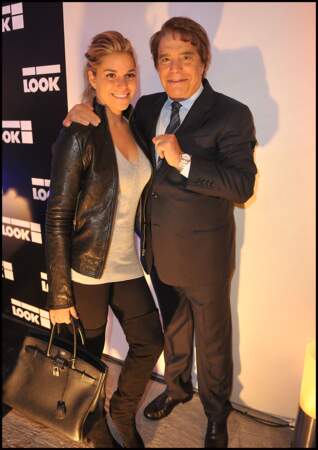 Bernard Tapie avec sa fille Sophie à l'inauguration de la boutique Look à Paris le 17 octobre 2011.
