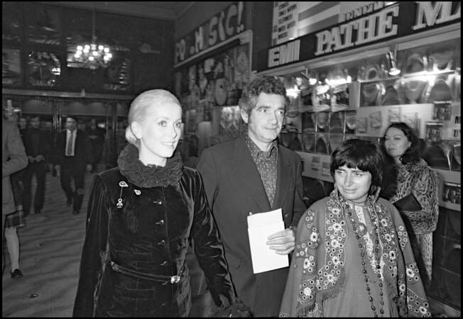 Agnès Varda, Jacques Demy et Catherine Deneuve au concert de Michel Polnareff en décembre 1972.