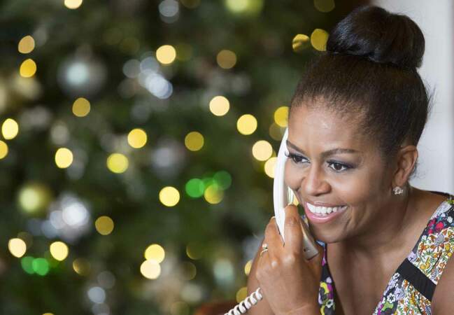 Michelle Obama : le chignon boule de Noël