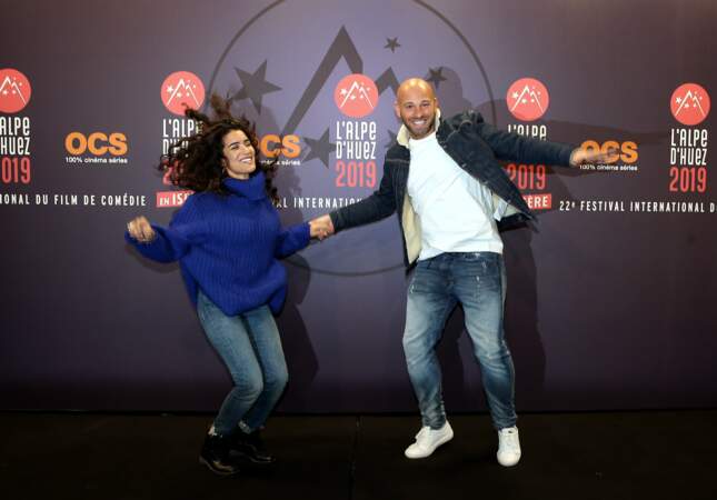 Franck Gastambide et Sabrina Ouazani au 22ème festival du film de comédie de l'Alpe d'Huez le 16 janvier 2019.