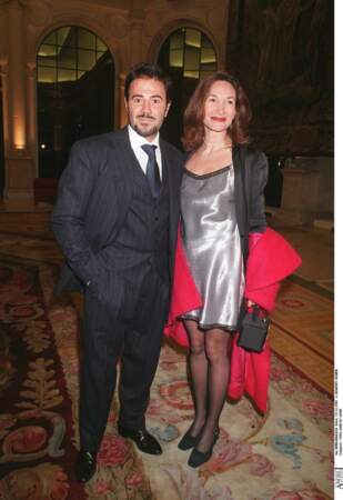 José Garcia et sa femme Isabelle Doval assistent aux Lumières de Paris le 15 décembre 1997.