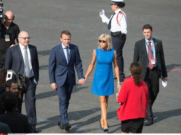 Emmanuel Macron et Brigitte Macron lors du 14 juillet 2015
