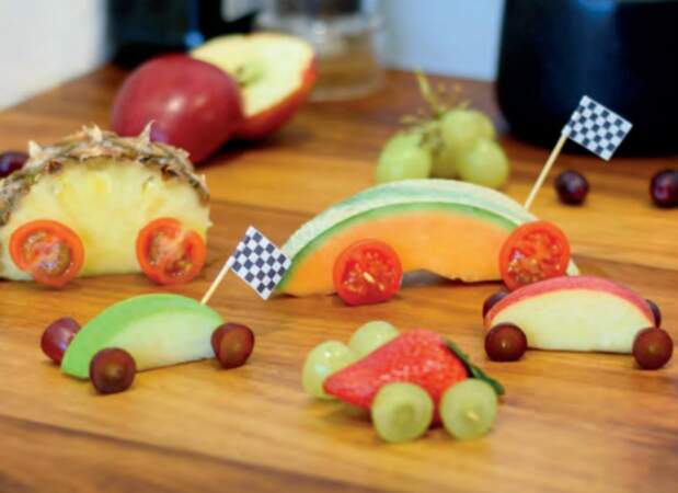 Recette Disney : collations de fruits amusantes en forme des voitures de Cars