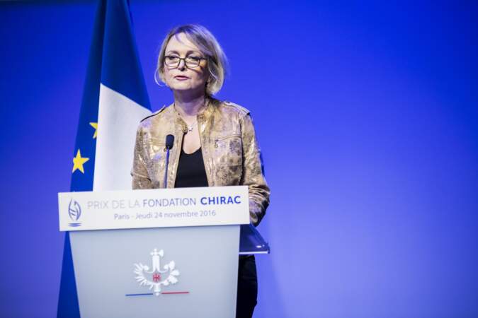 Claude Chirac lors de la cérémonie de remise du prix de la Fondation Jacques Chirac le 24 novembre 2016.