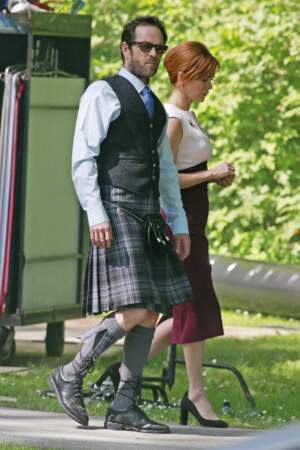Luke Perry sur le tournage de la série télévisée "Riverdale" à Burnaby (Canada), le 26 juin 20