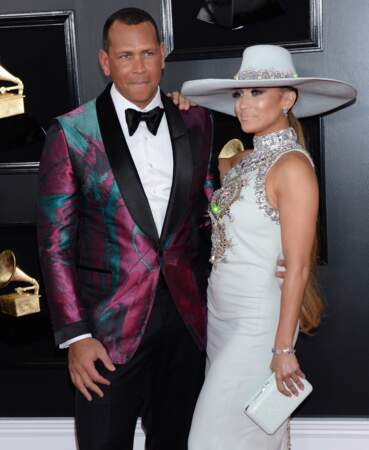 Alex Rodriguez et Jennifer Lopez arrivent à la 61ème soirée des Grammy Awards à Los Angeles le 10 février 2019.