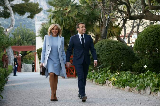 Brigitte et Emmanuel Macron complices lors de la visite de Xi Jinping à Beaulieu-sur-mer le 24 mars