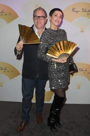 Cristina Cordula et son mari Frédéric Cassin à la soirée Kenzo Takada's Birthday Night à Paris le 28 février 2019