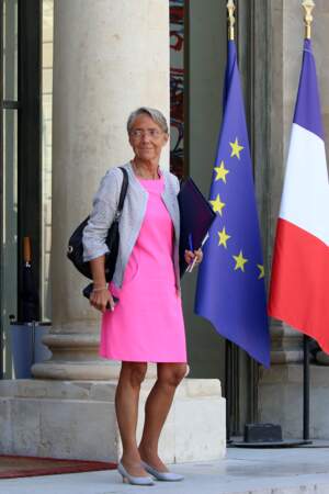 Elisabeth Borne, lors de la sortie du conseil des ministres du 12 septembre 2018 au palais de l'Elysée à Paris.