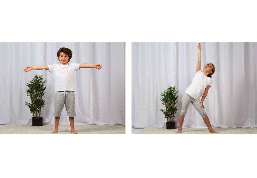 Yoga pour enfant : la position de l'avion