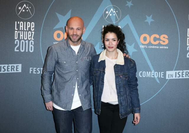Franck Gastambide et Sabrina Ouazani à la soirée de clôture du festival de comédie de l'Alpe d'Huez en 2016.