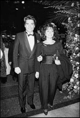 Bernard Tapie et sa femme Dominique à la soirée des 7 d'Or le 16 octobre 1985.