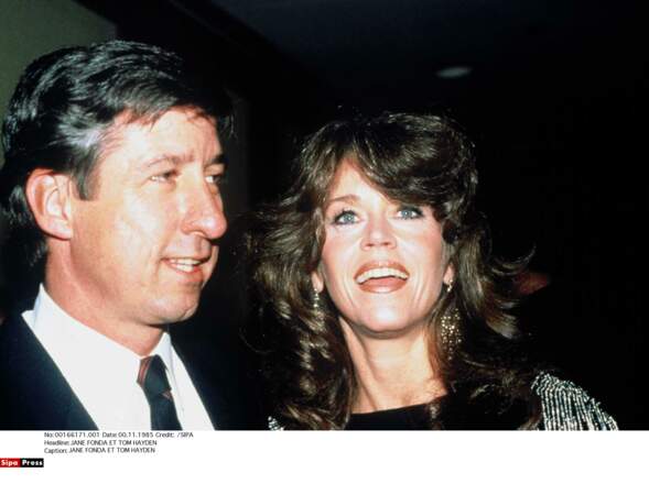 Jane Fonda et Tom Hayden en 1985