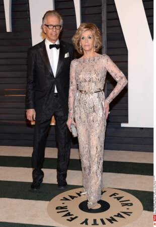 Jane Fonda et Ted Turner en 2015 - Le couple est resté en bons termes après leur divorce en 2001