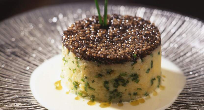 Timbale de filets de sole au caviar