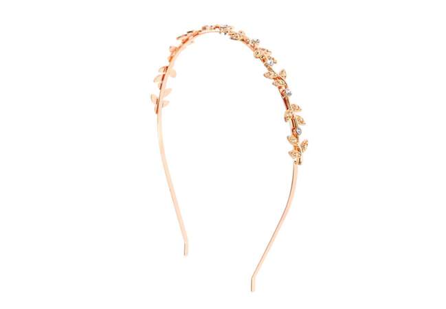 Le Headband en pierres d'or rose motif vigne Claire’s