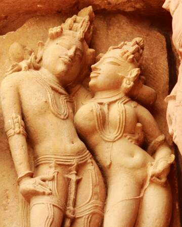 Sculpture ancienne à Khajuraho
