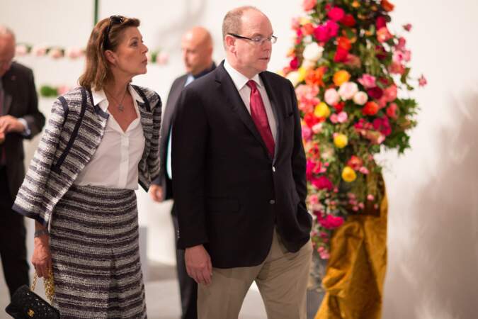 Le Prince Albert II de Monaco et la Princesse Caroline à Monaco le 14 juin 2014.