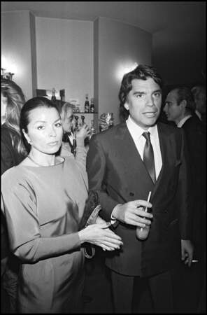 Bernard Tapie et sa femme Dominique Tapie au théâtre Marigny le 3 mars 1987. 