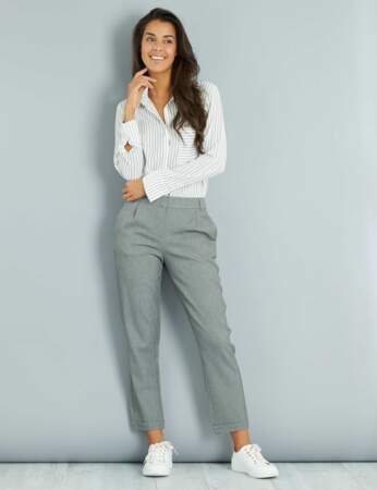 Look pantalon gris online clair femme